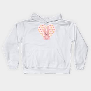 Roses and bunny Kids Hoodie